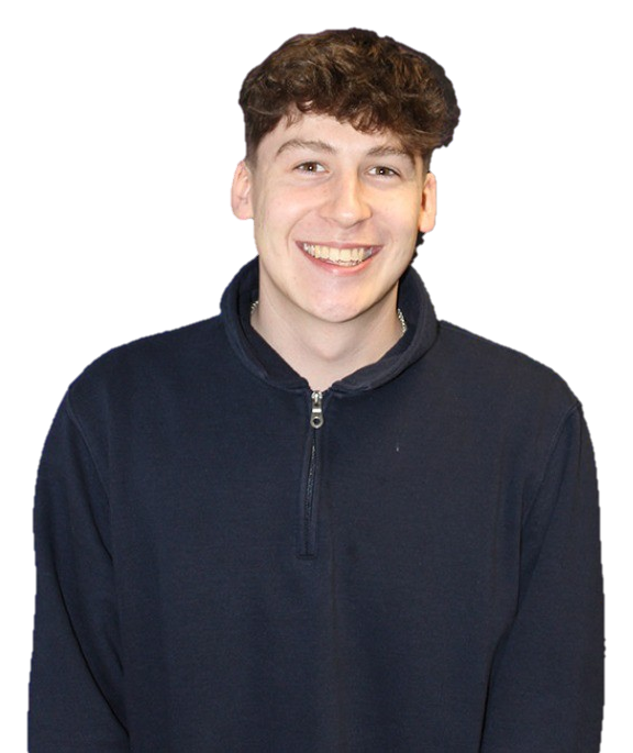 Steven, who runs Job Done Websites, smiling in a navy zip-neck jumper